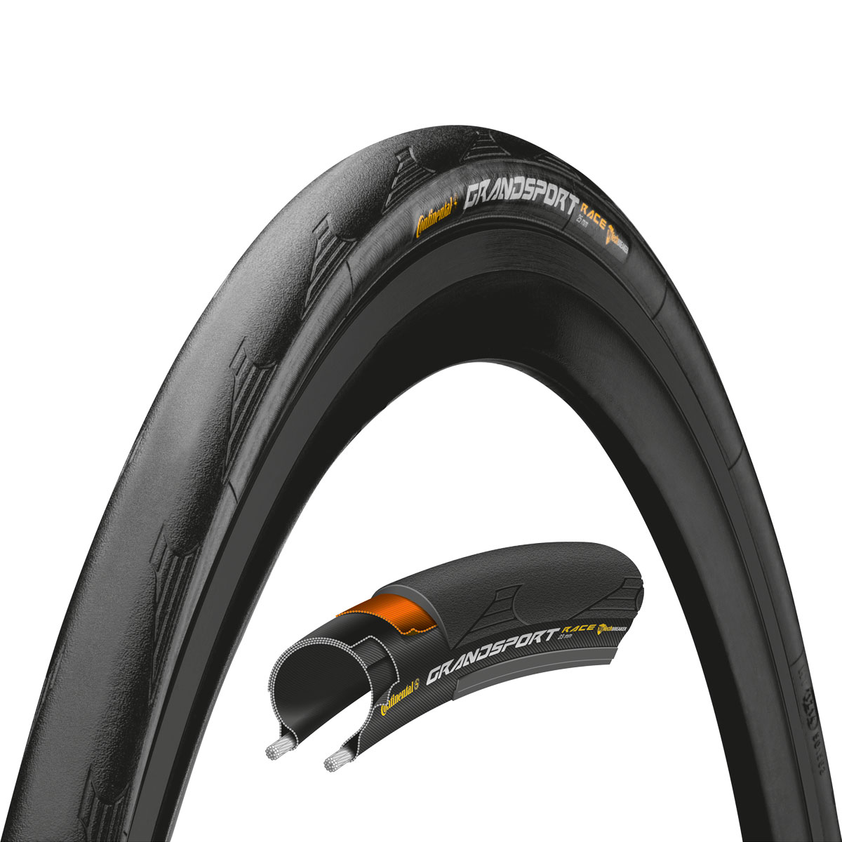 Ulkorengas 28" CONTINENTAL GrandSport Race musta taitettava, 28-622