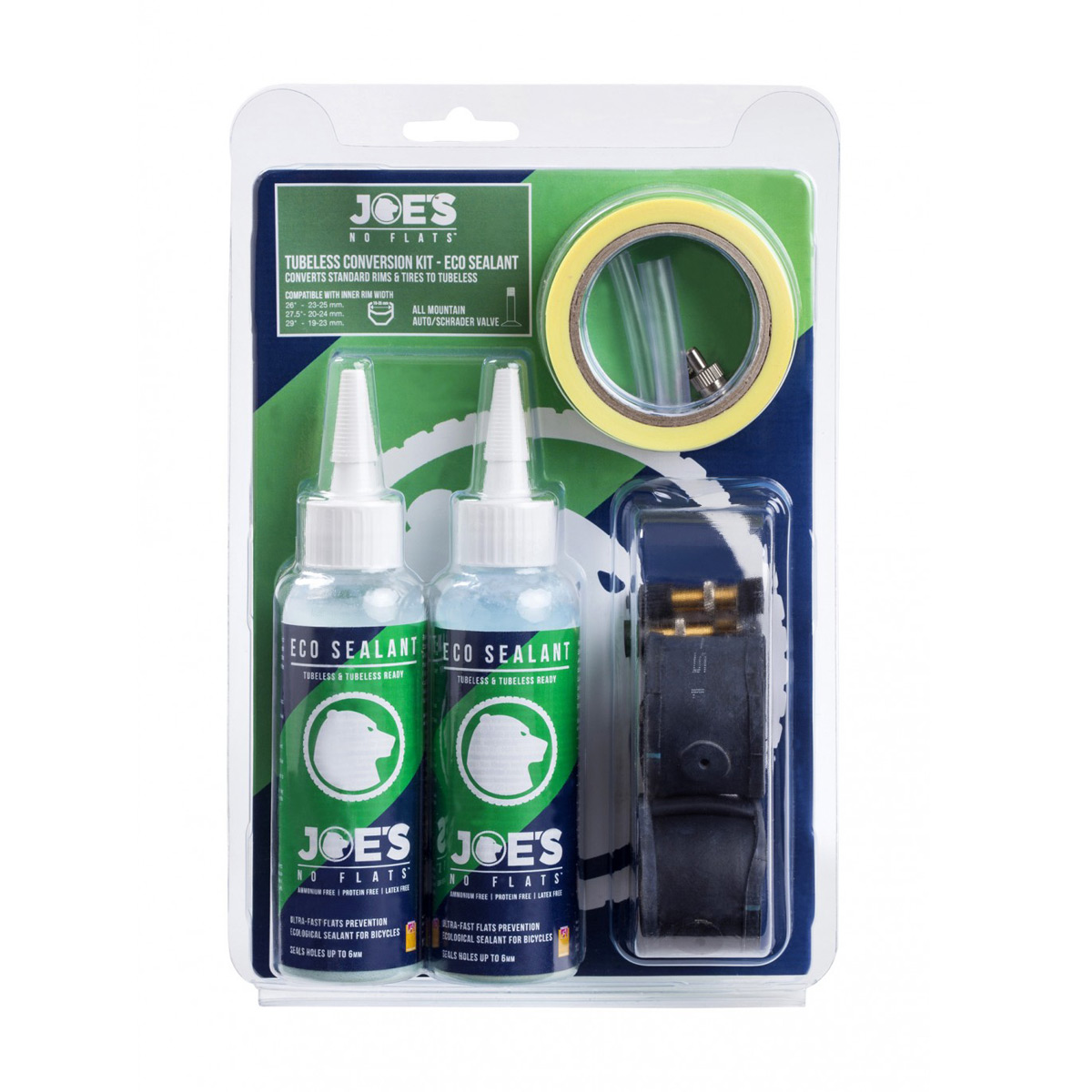 Tubeless tiivistyssarja JOE´S Eco Presta 17-19mm vanteille