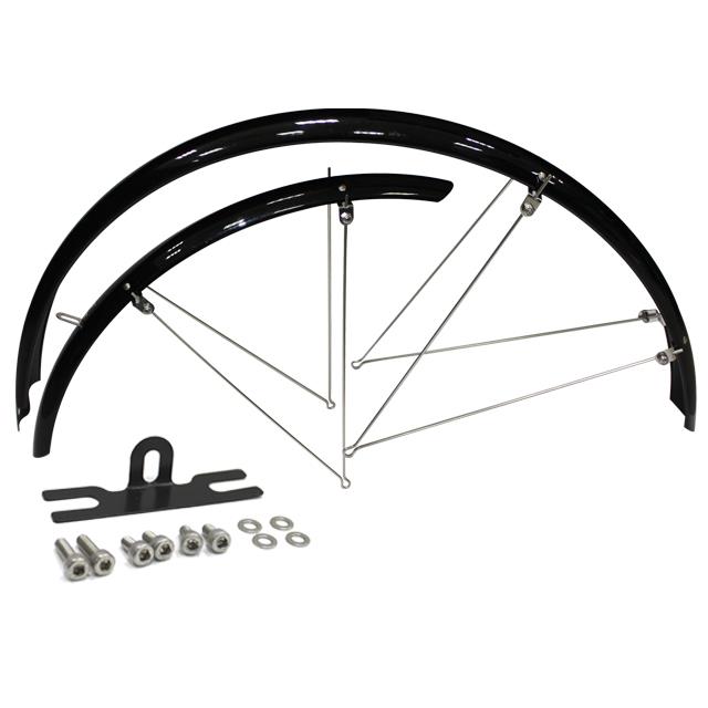 Lokasuojapari 28" CAVO aisallinen kiinnikkeet musta 45mm