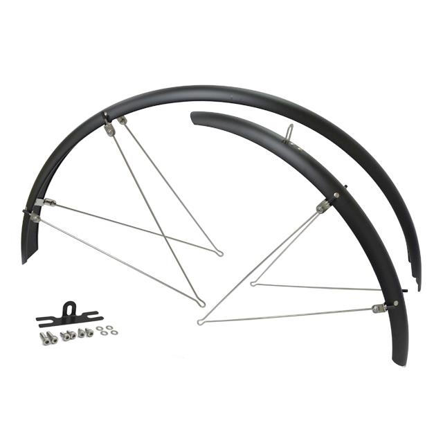 Lokasuojapari 28" CAVO aisallinen kiinnikkeet mattamusta 45mm