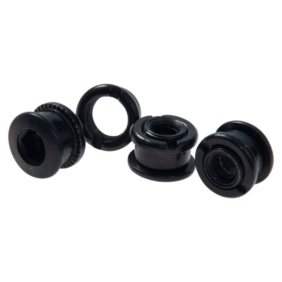 Ketjurattaan kiinnityspultit M-Wave M8.5x8.5mm alumiini/4 kpl musta