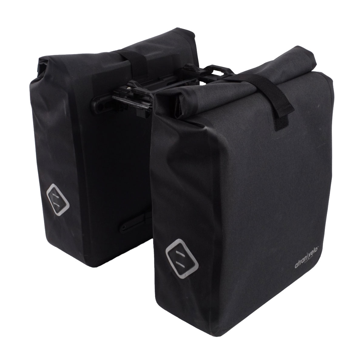 Sivulaukkupari ATRAN Travel vedenpitävä l harmaa/musta AVS 2x24. 5l