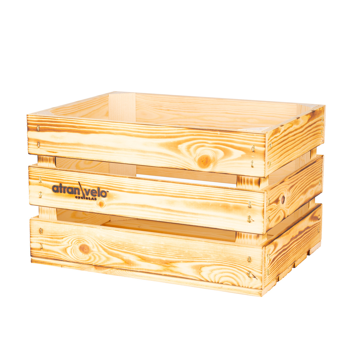 Tavarakori ATRAN Hedelmälaatikko etu-tai takatelineeseen puuta AVS pikakiinni