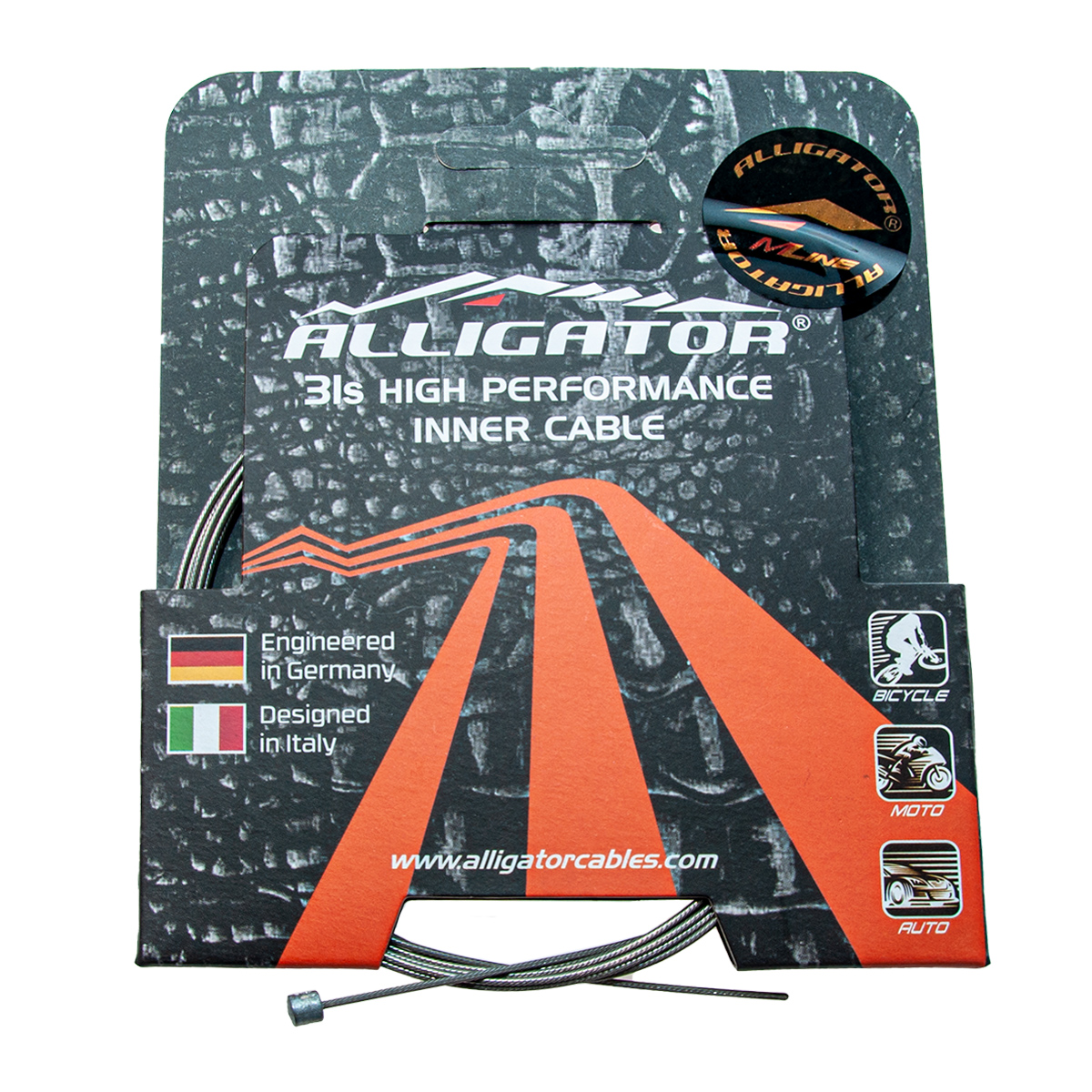 Vaihdevaijeri ALLIGATOR Slick 31-säikeinen 1.1mm x 2300 mm. (RST/hiottu/esiven