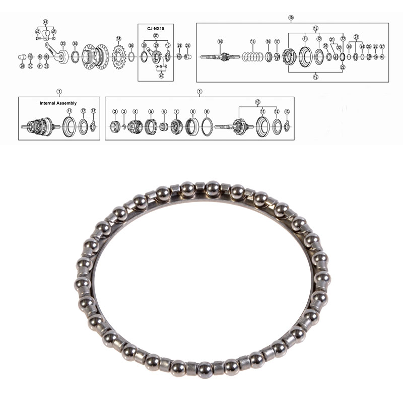 SHIMANO NEXUS 7-V (SG-7C22/25/26/30) kuularengas H