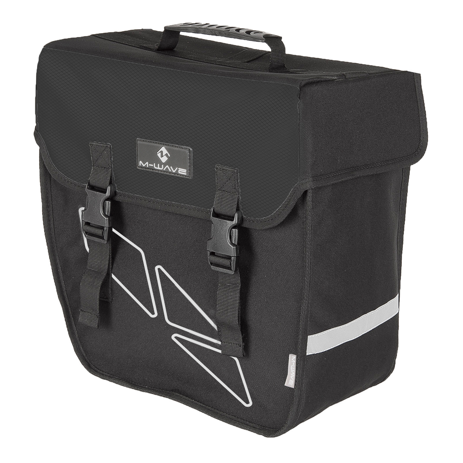 Sivulaukku M-WAVE kova musta/harmaa vasen. 18mm