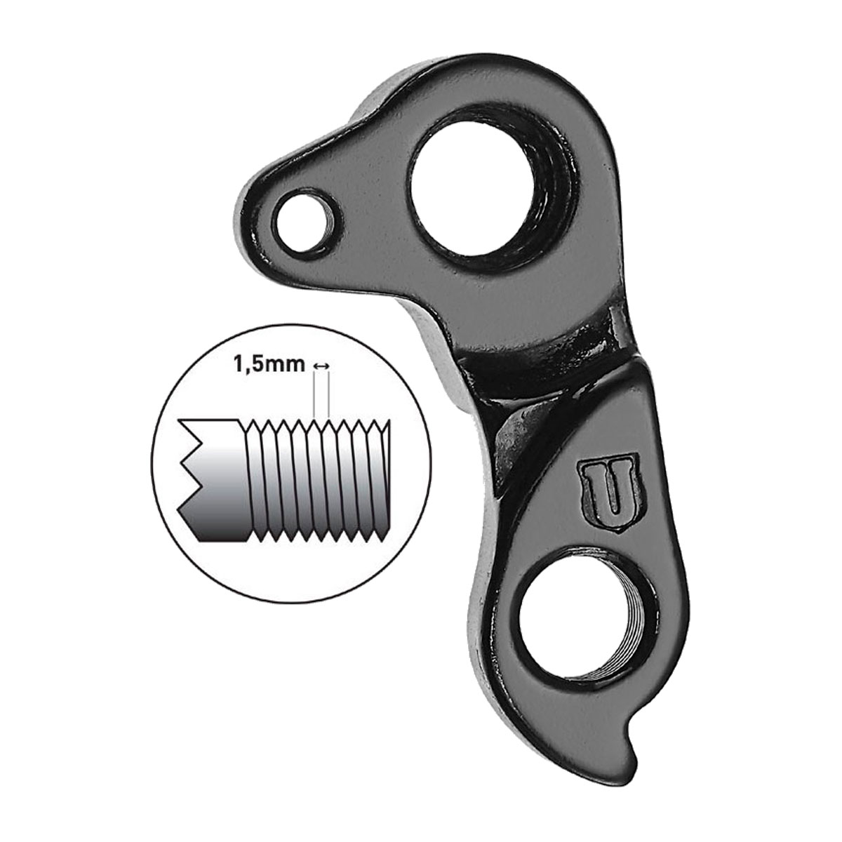 Takavaihtajan korvake UNION GH-252 Bulls (läpiakseli M12 kierre 1.5)