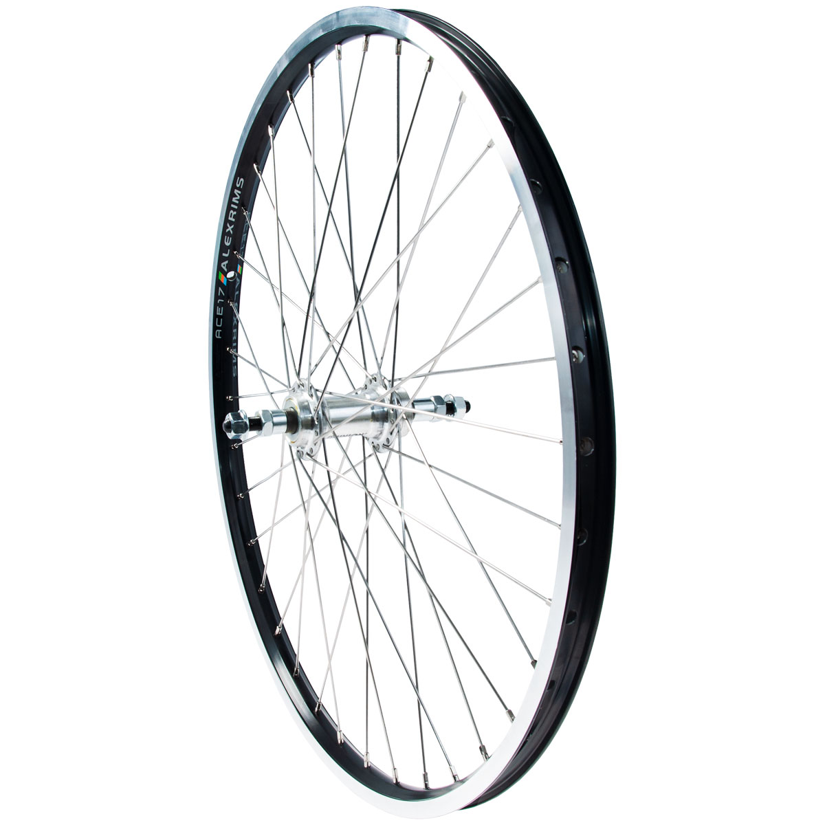 Takapyörä 24" 18-507 UNION kierre. Alex ACE 17 musta vanne