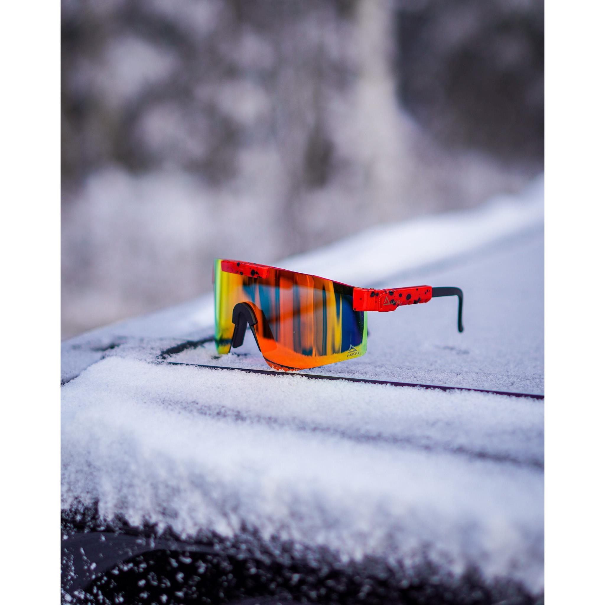 AMOQ Comet Aurinkolasit Punainen Splash - Punainen Peili