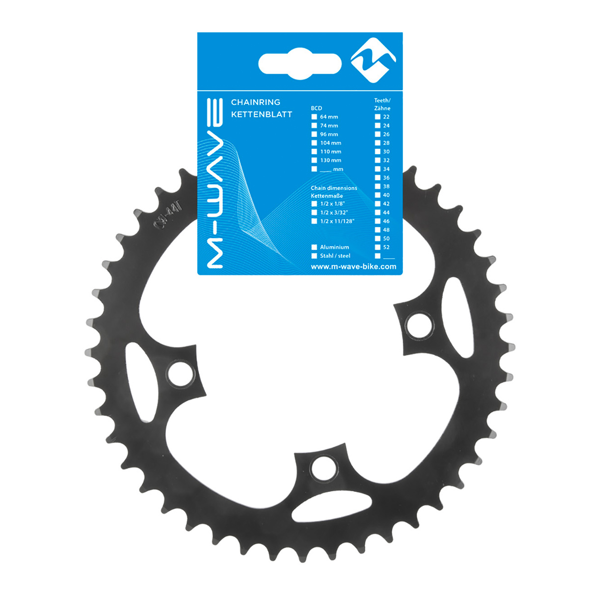 Ketjuratas E-bike BCD104 teräs musta, 44h