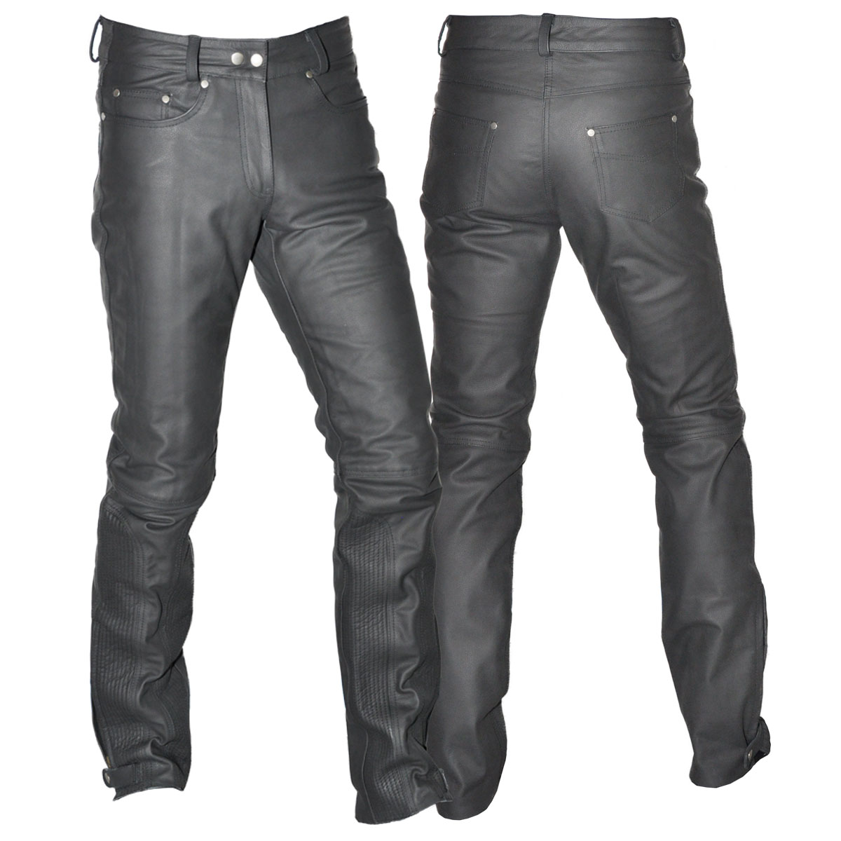 Nahkahousut Emerald, mattamusta, tuumakoot