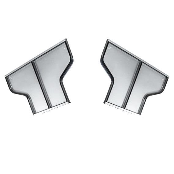 Etu ja takalaitapari tukkikärryn lavalle