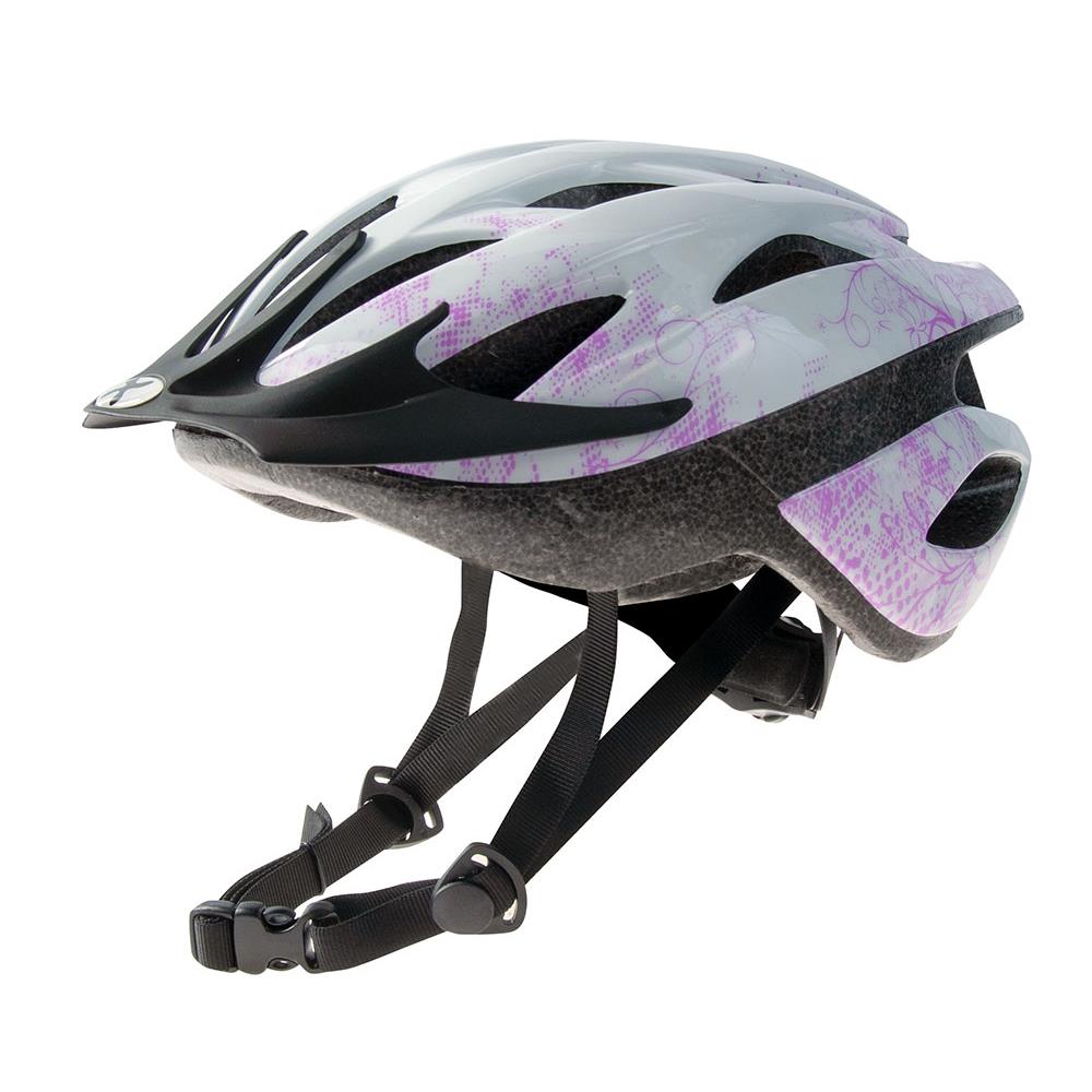 Pyöräilykypärä GTX Speed Lady valkoinen/lila säätöpannalla, 54-58 cm