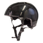 Pyöräilykypärä GTX BMX Junior kiiltävä musta säätöpannalla, 48-54 cm