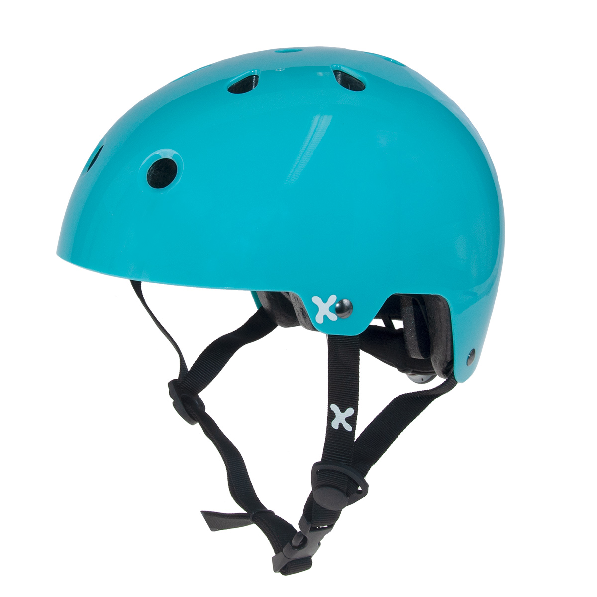 Pyöräilykypärä GTX BMX kiiltävä turkoosi säätöpannalla, 54-58 cm