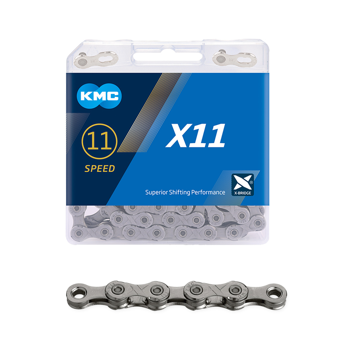 Ketju 11-v KMC X11 Grey 1/2 x 11/128", 118L