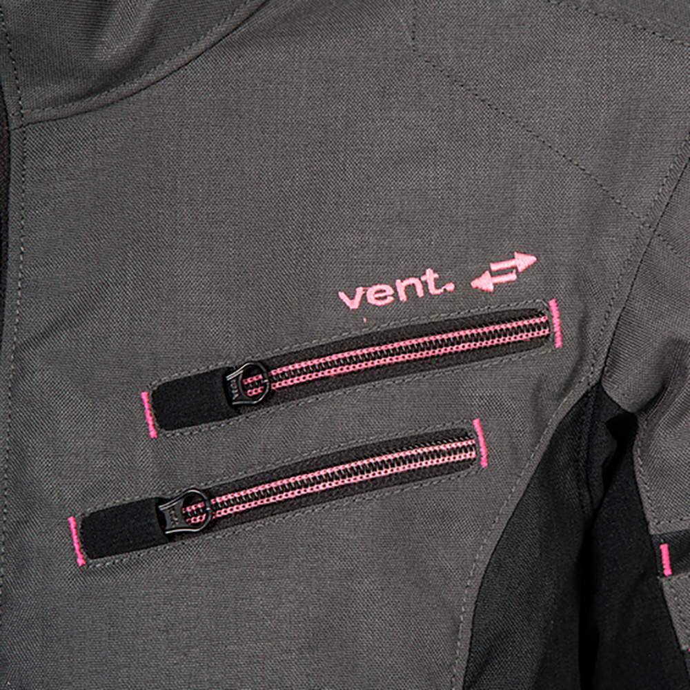 Lindstrands Tekstiilitakki Liden Naisten Harmaa/Pinkki 38 - Image 3