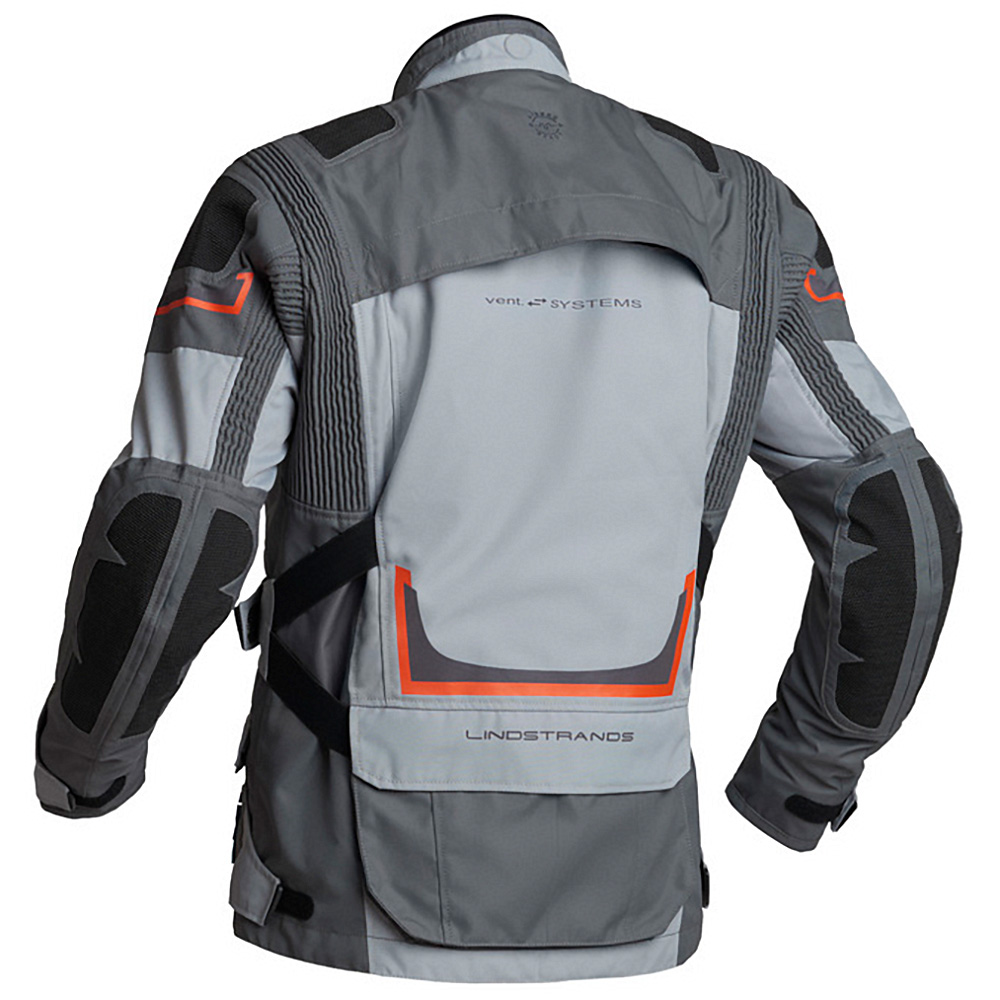 Linstrands Tekstiilitakki Myrvik Vaalean Harmaa/Musta/Oranssi 58 - Image 3