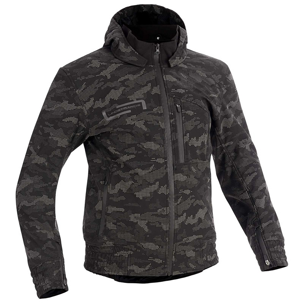 Lindstrands Tekstiilitakki Frisen Musta/heijastava kuvio 50