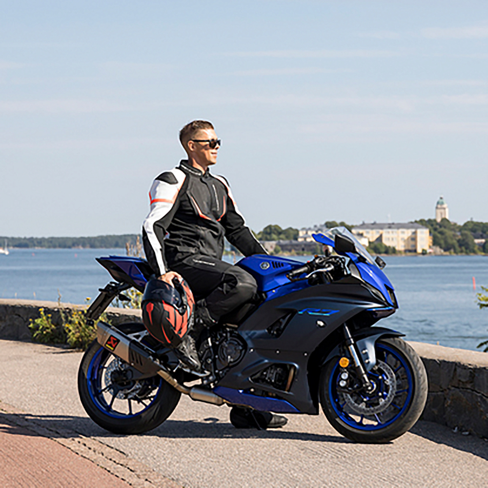 Lindstrands Nahkatakki Sanden Musta/valkoinen 50 - Image 4