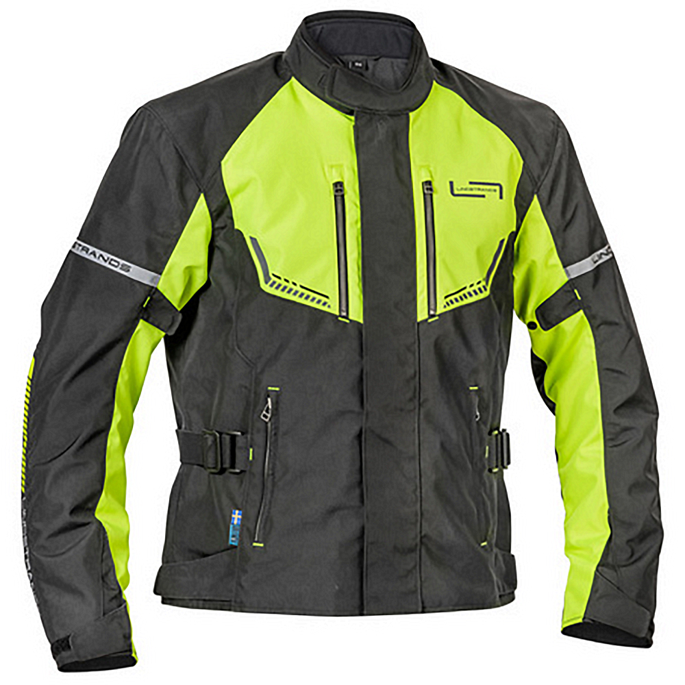 Lindstrands tekstiilitakki Lomsen Musta/HV keltainen 48