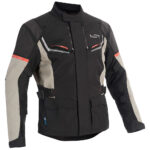 Lindstrands tekstiilitakki Sylarna Musta/vaalean harmaa 50