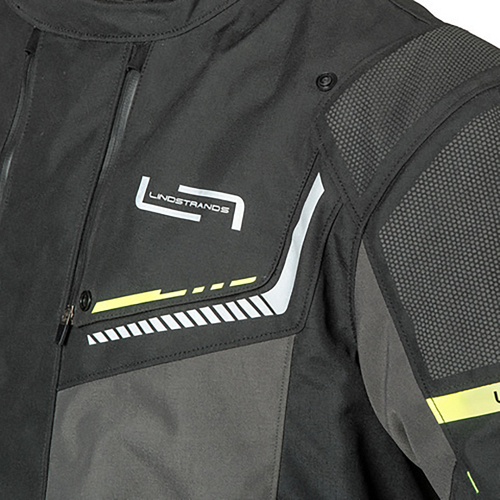 Lindstrands tekstiilitakki Sylarna Tumman harmaa/musta 58 - Image 3