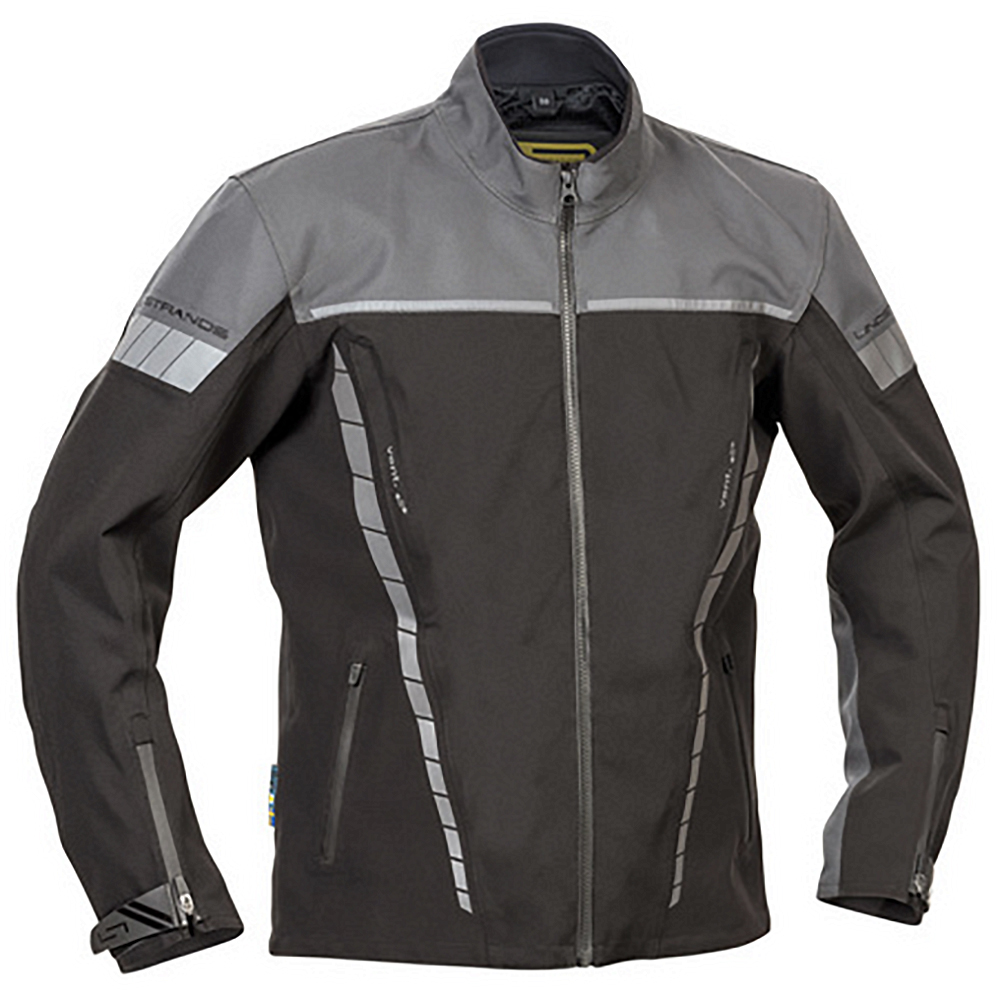 Lindstrands tekstiilitakki Bydalen Musta/teräksen harmaa 50