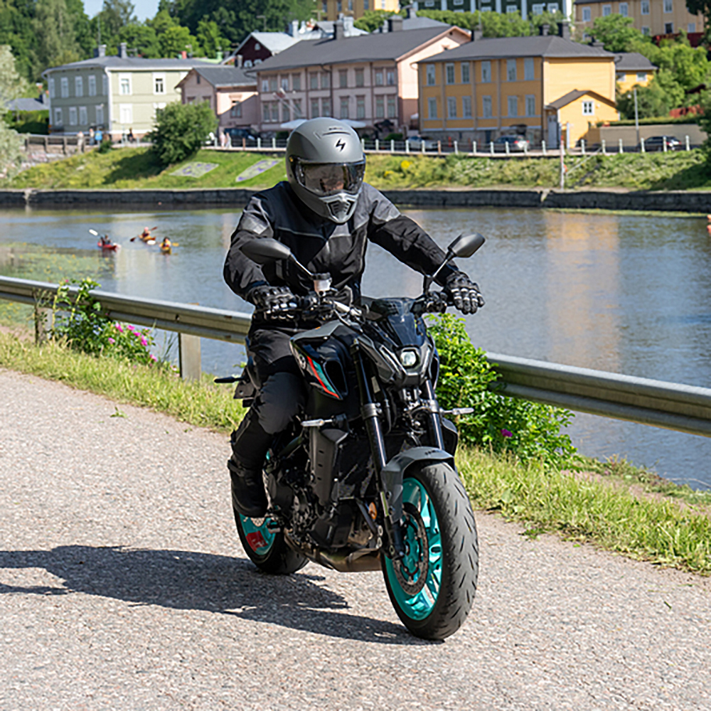 Lindstrands tekstiilitakki Bydalen Musta/teräksen harmaa 58 - Image 6