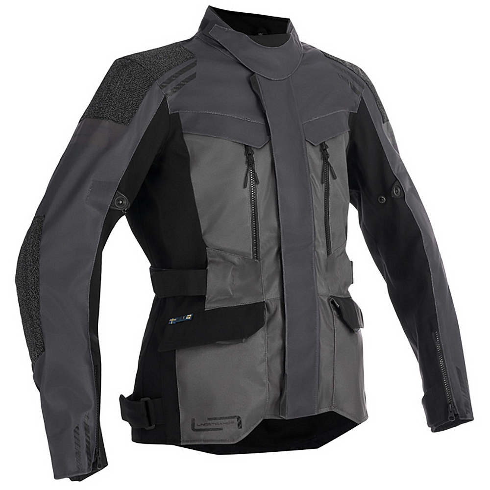 Lindstrands Tekstiilitakki Storbo Woman Grafiiti Tumman Harmaa Musta 40