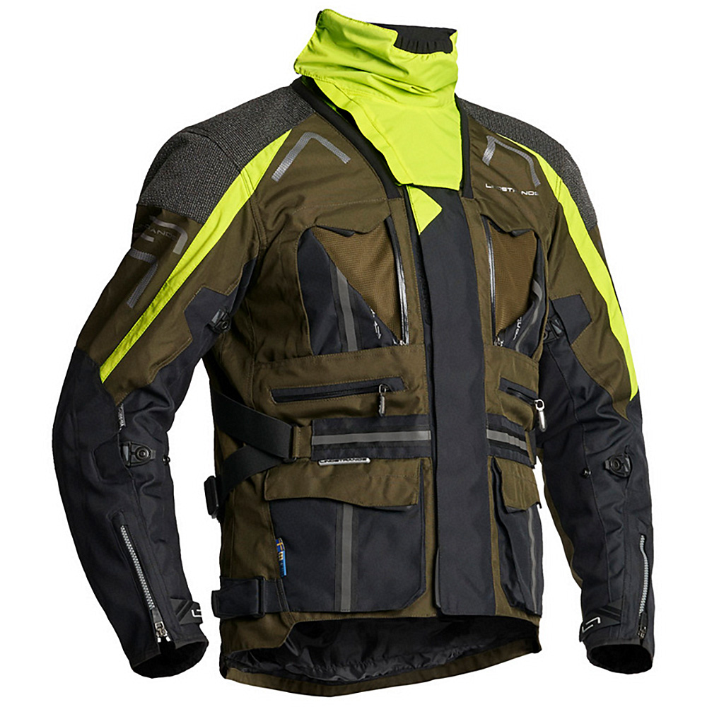 Lindstrands Tekstiilitakki Oman Musta/kiwi 48