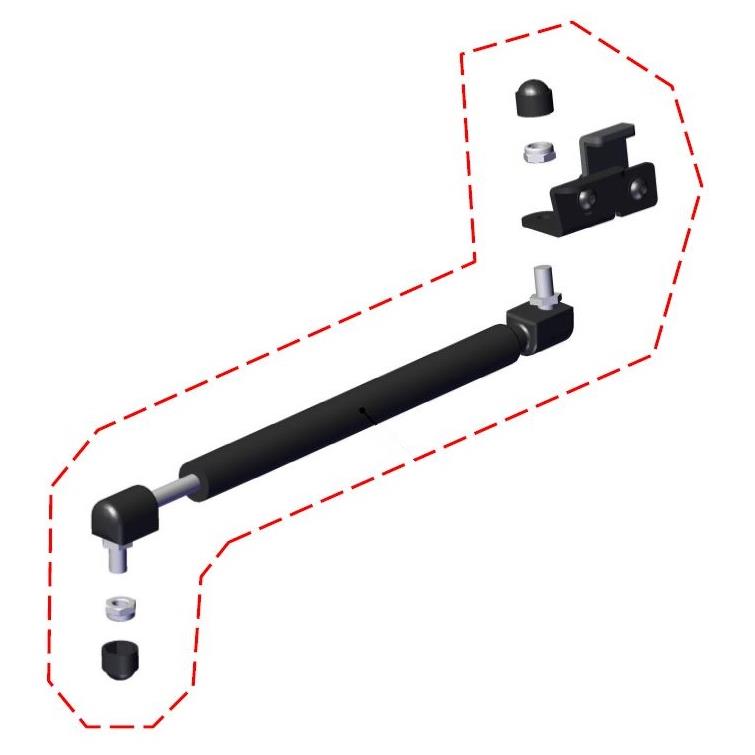 DFK Oven Kaasusylinteri täydellinen Oikea Can-Am Traxter