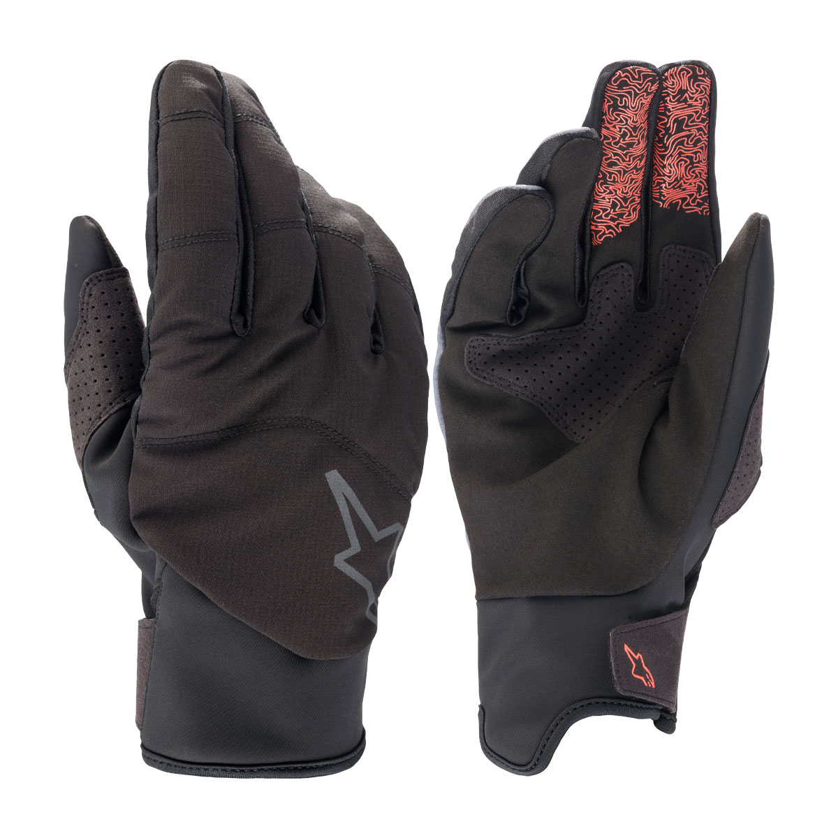 Hanskat ALPINESTARS Denali 2 musta/harmaa/korallinpunainen, 2XL