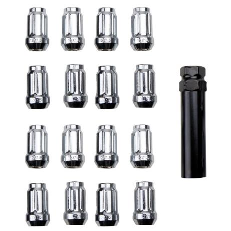 ITP Pyöränmutterisarja 12 x 1.25mm 60° kartio kromi sis.avain 20 kpl