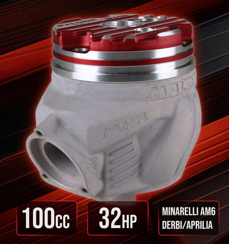 Malossi Testa Rossa 100cc sylinterisarja Minarelli AM6 ja Derbi Senda