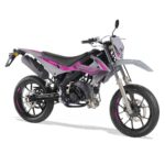 Rieju MRT 50 SM low, harmaa-pinkki, Euro 5+