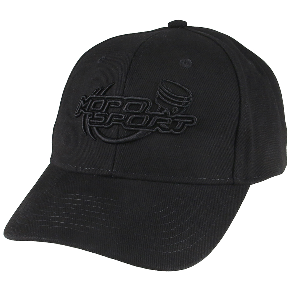 Lippalakki, Moposport musta/musta, flexfit